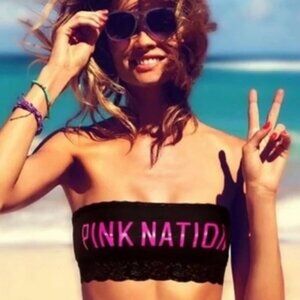 EUC-Victoria's Secret Pink Nation Strapless Bralette Bandeau